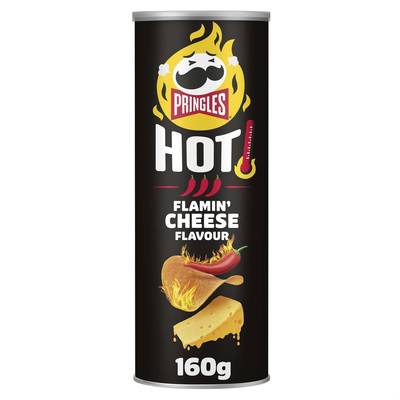Pringles Chips Tuiles HOT Flamin' Cheese, 160g