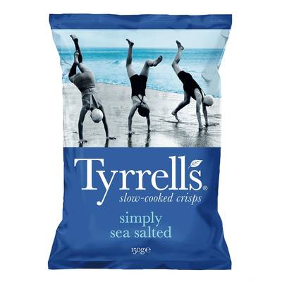 Tyrrell's Chips Légèrement Salées au Sel de Mer, 150g