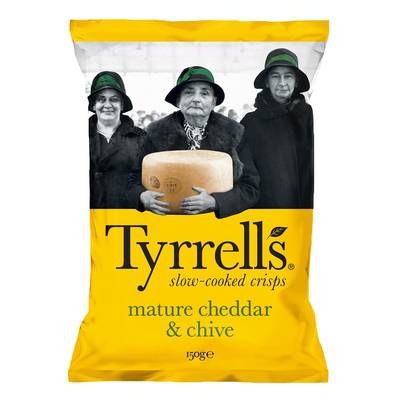 Tyrrell's Cheddar Affiné et Ciboulette, 150g