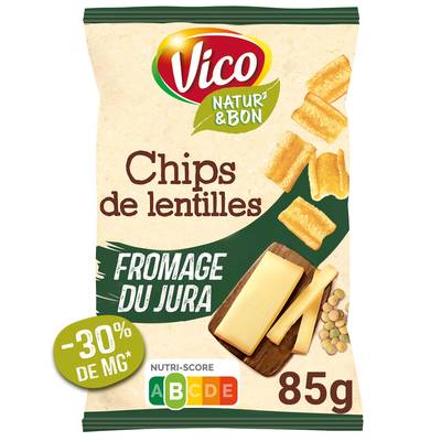 Vico Chips de lentilles Fromage du Jura, 85g