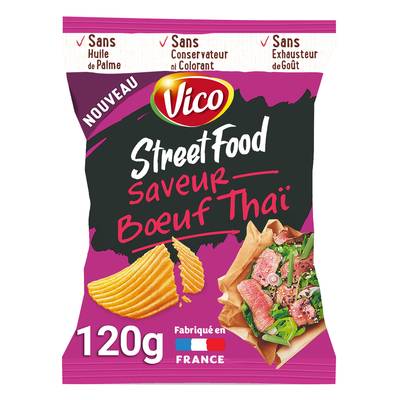 Vico Chips Street Food Boeuf Thai, 120g