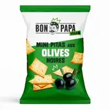 Bon Papa Mini Pita aux olives noires, 30g