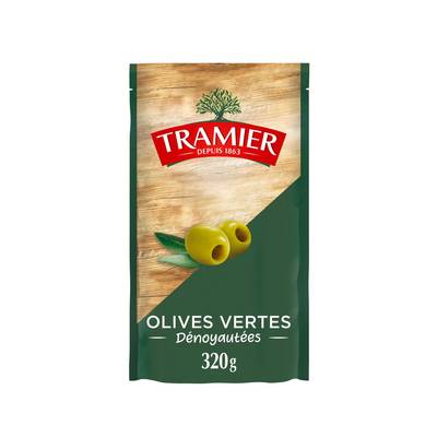 Tramier Olives vertes dénoyautées, 320g