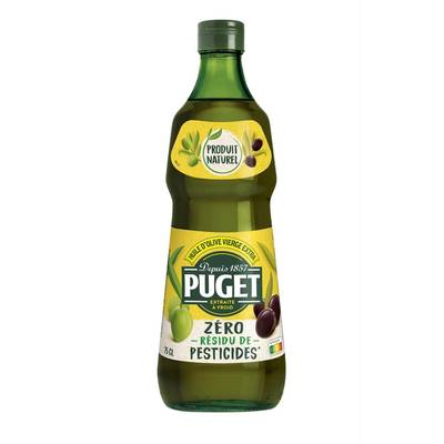 Puget Huile d'Olive Vierge Extra Zéro Résidu de Pesticides, 75cl