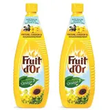 Fruit d'Or Huile Oméga 3 et 6 - Colza et Tournesol, Lot de 2x1L