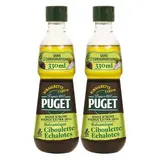 Puget Vinaigrette légère huile d'olive vinaigre balsamique ciboulette échalotes, Lot de 2x33cl