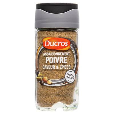 Ducros Assaisonnement poivre saveur et épices, 40g