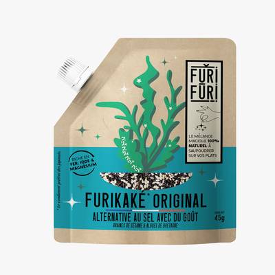 Furifuri Furikaké Original - Alternative au Sel - Condiment Graines de Sésame et Algues, 45g
