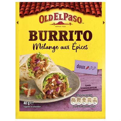 Old el Paso Mélange aux épices pour Burrito doux, 40g