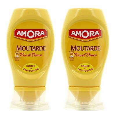 Amora Moutarde fine et douce, Lot de 2x260g