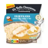 La Belle Chaurienne Pavé de colin Sauce Coco Curry en barquette individuelle micro-ondable, 300g