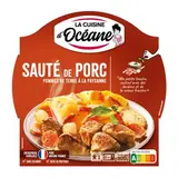 La Cuisine d'Océane Sauté de porc et pommes de terre à la paysanne en barquette individuelle micro-ondable, 300g