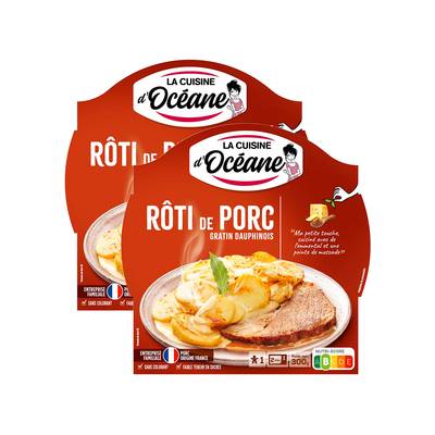 La Cuisine d'Océane Rôti de Porc et Gratin Dauphinois, Lot de 2x300g