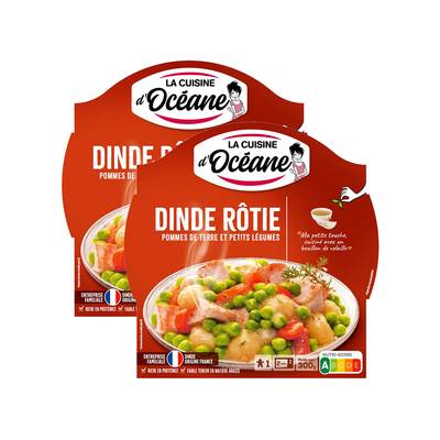 La Cuisine d'Océane Dinde Rôtie et Petits Légumes, Lot de 2x300g