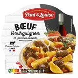 Paul & Louise Boeuf Bourguignon et Pommes de Terre en barquette individuelle micro-ondable, 300g