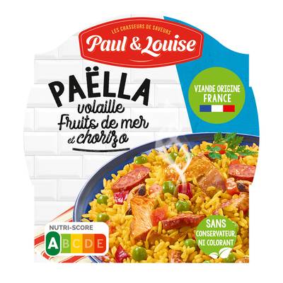 Paul & Louise Paëlla Volaille Fruits de Mer et Chorizo, 300g