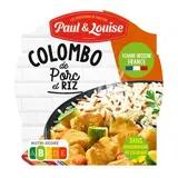 Paul & Louise Colombo de Porc et son riz en barquette individuelle micro-ondable, 300g