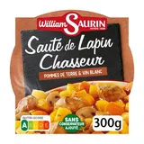 William Saurin Sauté de Lapin Chasseur et Pommes de terre en barquette individuelle micro-ondable, 300g