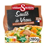 William Saurin Sauté de Veau et Petits Légumes en barquette individuelle micro-ondable, 280g