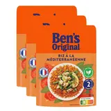 Ben's Original Riz à la Méditerranéenne en sachet micro-ondable, Lot de 3x220g
