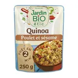 Jardin Bio Etic Quinoa émincés de poulet sésame bio en sachet micro-ondable, 250g