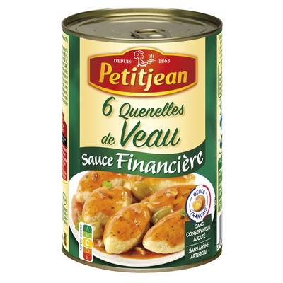 Petitjean 6 Quenelles de Veau Sauce Financière, 400g