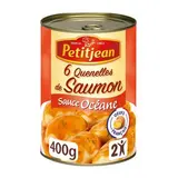 Petitjean 6 Quenelles de Saumon Sauce Océane en conserve pour 2, 400g