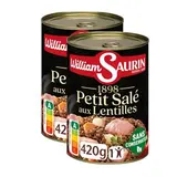 William Saurin Petit Salé aux Lentilles en conserve individuelle, Lot de 2x420g