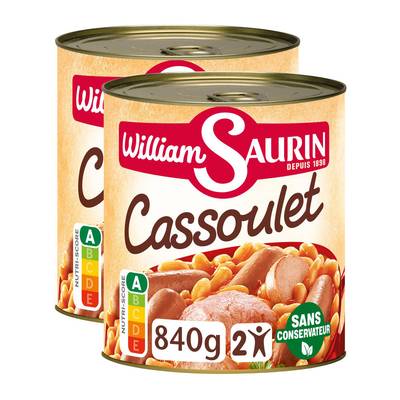William Saurin Cassoulet Mitonné, Lot de 2x840g