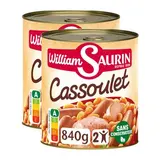William Saurin Cassoulet Mitonné en conserve pour 2, Lot de 2x840g