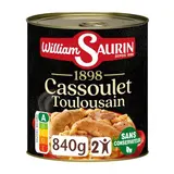 William Saurin Cassoulet Toulousain en conserve pour 2, 840g