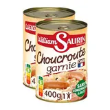 William Saurin Choucroute Garnie en conserve individuelle, Lot de 2x400g