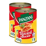 Panzani Ravioli Pur Boeuf en conserve individuelle, Lot de 2x400g