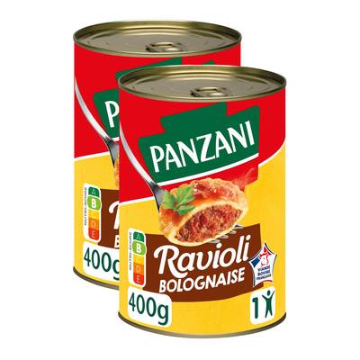 Panzani Ravioli Bolognaise, Lot de 2x400g