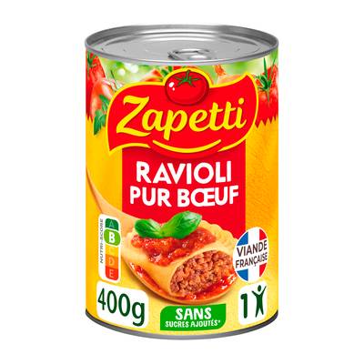 Zapetti Ravioli pur Boeuf au Blé Complet, 400g
