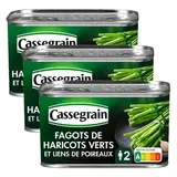 Cassegrain 5 Fagots haricot vert et liens de poireaux en conserve, Lot de 3x220g