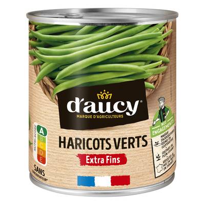 D'aucy Haricots Verts Extra fins, 440g