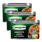 Cassegrain Haricots coco cuisinés à la tomate, laurier et sauje en conserve, Lot de 3x435g