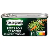 Cassegrain Petits pois carottes tendres et fondants en conserve, 130g