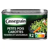 Cassegrain Petits pois carottes tendres et savoureux en conserve, 265g