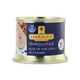 Larnaudie Bloc de Foie Gras de Canard l'Emblématique en conserve 3/4 parts, 150g