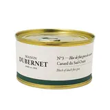 Maison Dubernet Bloc de Foie Gras de Canard du Sud Ouest en conserve 4/5 parts, 200g
