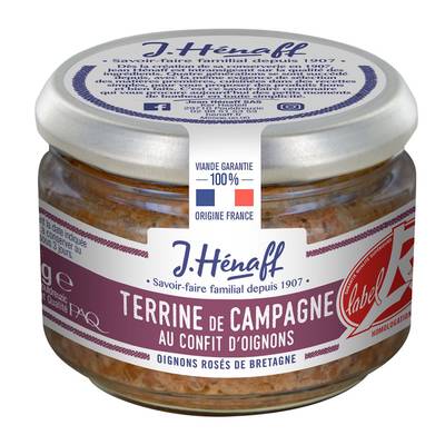 Henaff Terrine de Campagne Conift d'Oignons Label Rouge, 180g