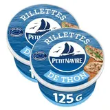 Petit Navire Rillettes de Thon en conserve, Lot de 2x125g