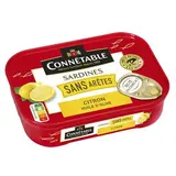 Connetable Sardines sans arêtes au citron en conserve, 140g