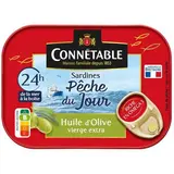 Connetable Sardines à l'Huile d'Olive vierge extra Pêche du Jour en conserve, 115g