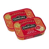 Connetable Sardines à l'huile d'olive sans arrête en conserve, Lot de 2x115g