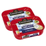 Connetable Sardines au naturel sans arête en conserve, Lot de 2x98g