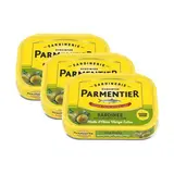 Parmentier Sardines à l'huile d'olive vierge extra en conserve, Lot de 3x135g