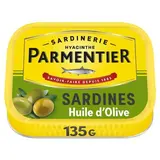 Parmentier Sardines à l'huile d'olive vierge extra en conserve, 135g